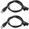 Create idea 2 Stück USB auf Doppelkopf 3-Pin/4-Pin PC Lüfter 5V Sleeved Fan Netzteilkabel für 12V Computer Lüfter USB auf 3-Pin/4-Pin Gehäuselüfter Adapter Anschlusskabel