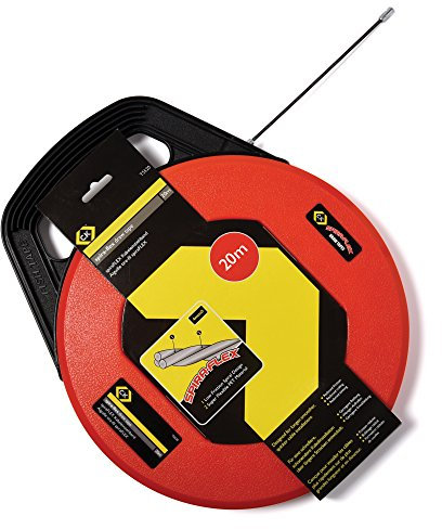 C.K Spira-Flex Super Flexible 20m Cable Fish Tape Reel, 4mm Ø Kink-Free Draw Tapes, Electric Wire Puller, Access Fishing Tool, Pulling Rods for Electrician, Electrical Rod, Electricians Tools CK T5520