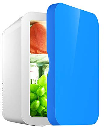 Car refrigerator 8 L, Portable Electric Cooler Warmer, Home Compact Mini Breast Milk/Cosmetic Freezer, 12v/220v Suitable For Self-Driving Tour/Travel (Blue)