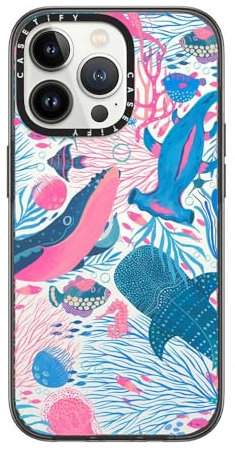 CASETiFY Compact iPhone 13 Pro Case [2X Military Grade Drop Tested / 4ft Drop Protection] - Under the Sea - Clear Black