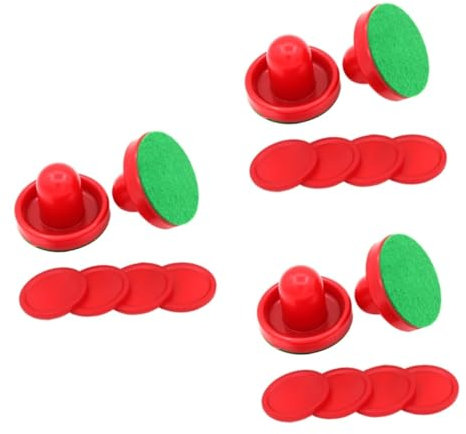 VANZACK STK Hockey Puck eisball Hockeyballkopf Ice Hockey Airhockey-Ausrüstung Airhockey-Pucks Eishockey Air-Hockey-Schläger und -Schieber Ersatz für Hockeygriffe und Paddel rot