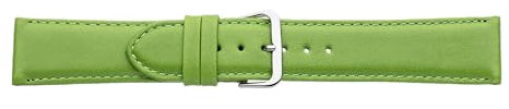 Eichmüller Verjüngendes Lederband in 14-22 mm Uhrenarmband mit Naht (18 mm, Grün)