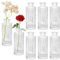YBCCBY 8 Stück Kleine Vasen für Tischdeko 13cm Minivasen Glas Blumenvasen Mini Glasvasen mit Juteschnur Glasfläschchen Teelichthalter Glas Kristall Flaschen Vintage Kristallvase für Hochzeit