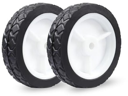 Zweipappel 2x Gummi Rad universal Ersatzrad 125mm per Wagen Stroller Achslochdurchmesser 12,7mm
