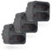feletec 2-fach Steckdosenadapter 2x Euro, schwarz, 3 Stück, Mehrfachstecker, Mehrfachsteckdose