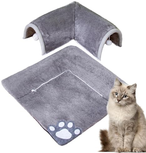 Lit Tunnel pour Chat, Tunnel de Jeu pour Chat avec Jouet Suspendu, Jouet de Tube de Chat de Tunnel de lit de Grotte pour Animaux de Compagnie, Tunnel de Jeu interactif Portable pour Chat, pour Chien,