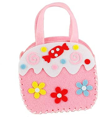 DRESSOOS 6satz Diy Vlies Handtaschen Cartoon Nähen Für Junge Mädchen Mit Baumwollseil Und Zubehör Für Basteln Und Handarbeitsunterricht