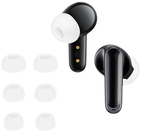kwmobile 6x Replacement Ear Tips Compatible with Anker Soundcore P40i / Soundcore P20i - Silicone Tips for Earphones - White