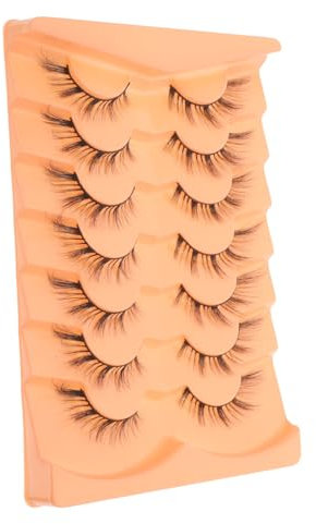 Mikinona 7 Paires Faux Cils Fox Eye Cils Allongés pour Regard Captivant et Élégant Idéaux pour Performances Scéniques