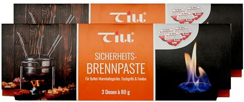campcooga Sicherheits-Brennpaste 3er-Set´s à 80g für Fondue Tischgrill und Wok (2X Set of 80g (6 Pieces), 480, Gramm)