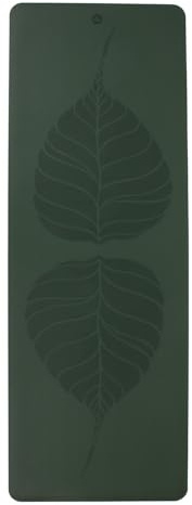 Bodhi Yogamatte Phoenix | Rutschfest & Schadstofffrei | Matte aus Naturkautschuk mit PU-Beschichtung für intensives Yoga | Antirutschmatte für deine Yogapraxis | Bodhi Leaves/waldgrün (matt)