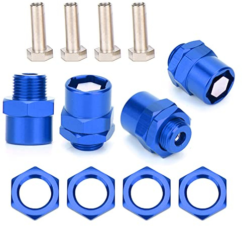 ERYUE RC Car 12 Mm auf 17 Mm Radsechskant-Adapter-Set, Langlebiges Metallzubehör für D4 HSP 94123 1/10 Auto, Hohe Kompatibilität für Enthusiasten (Blau)