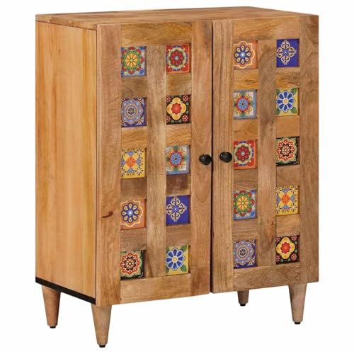 vidaXL Sideboard 60 x 33 x 75 cm Massivholz Mango Natur