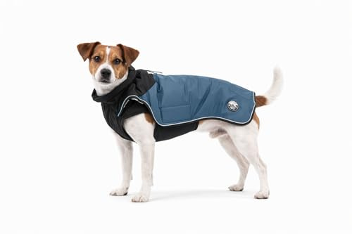 Hundemantel Warm Up Sky 40 cm – Warme Wasserabweisende Hundejacke für Winter & Regen – reflektierend, Verstellbarer Bauchverschluss, Winddicht – Hundemantel für kleine & mittlere Hunde