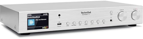 TechniSat DIGITRADIO 143 (V3) – HiFi-Tuner, Internetradio, DAB+ | Digital Radio, Bluetooth-Audio-Streaming, Spotify Connect, Wurfantenne, Fernbedienung, Breite 43,5 cm, silber