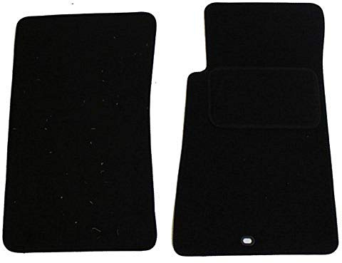 JVL 2319 Fully Tailored 2-Piece Car Mat Set with 1 Oval Clip - Black