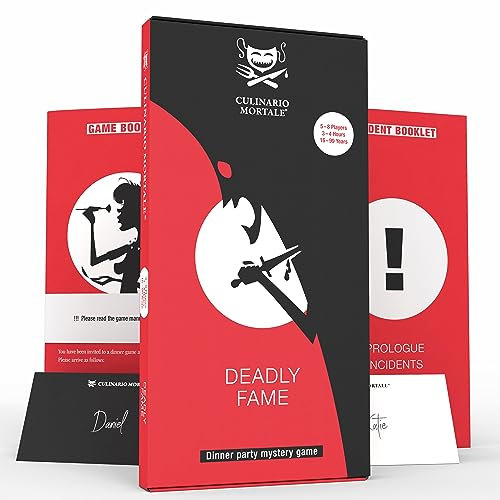 Culinario Mortale Deadly Fame – EIN modernes Mordgeheimnis Dinner-Party-Spiel für 5-8 Spieler