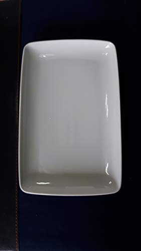 Table top Vassoio da Portata Rettangolare cm 32x20 in Porcellana Piatto Formaggio Dolce aperitivo Gourmet ristorazione