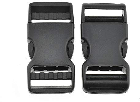 SGH Pro Schnellverschluss-Schnallen, 2,9 cm breit, doppelt verstellbare Clips, kein Nähen, robuster Kunststoff, 7 Stück, Ersatz für Nylonband, Gurtband, Survival-Paracord-Rucksack, Bauchtasche,