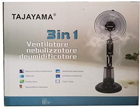 NEBULIZZATORE VENTILATORE DEUMIDIFICATORE 3 in 1 PIANTANA 3 VELOCITA' TAJAYAMA