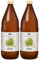 Aloe Vera Saft, 100% BIO Direktsaft, garantierte Aloverose: 1200mg/Liter, 2 x 1 Liter, nachhaltiger Anbau durch Familienbetrieb, Braunglas, Vegan, DE-ÖKO-005