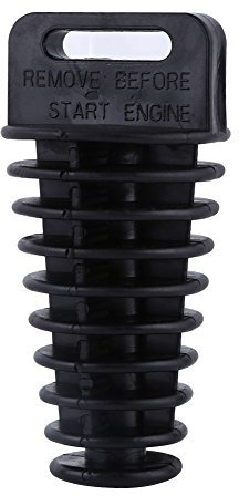 Auspuff Schalldämpfer, Keenso Motorrad Dirt Bike ATV Quad 2 4-Takt Schalldämpfer Auspuff Schalldämpfer Bung Wash Plug(Schwarz)