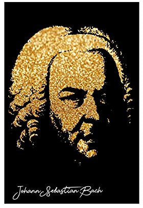 Johann Sebastian Bach Poster Portrait Kunst Leinwand Wandkunst Dekor Druck Bild Gemälde für Wohnzimmer Schlafzimmer Dekoration ungerahmt: 30 x 45 cm