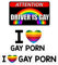Xinjiashou Dekorative Regenbogenflagge Autoaufkleber mit I Love Gay Porn Letters Reflektierende Aufkleber Auto Auto Body Sticker Gay Rainbow Party Favors