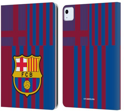 Head Case Designs Licenciado Oficialmente FC Barcelona Casa Kit de Escudo 2021/22 Carcasa de Cuero Tipo Libro Compatible con Apple iPad Air 2020/2022