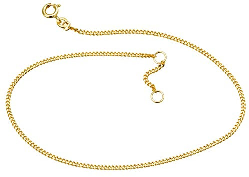 Fußkette Panzerkette Breite 1,6mm - aus echt 333 Gold, verschiedene Längen zur Auswahl