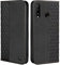 CXTcase Handyhülle für Huawei P30 Lite Hülle, Lederhülle Flip Case für Huawei P30 Lite, PU Leder Stoßfeste Magnetische Schutzhülle Tasche für Huawei P30 Lite, Schwarz