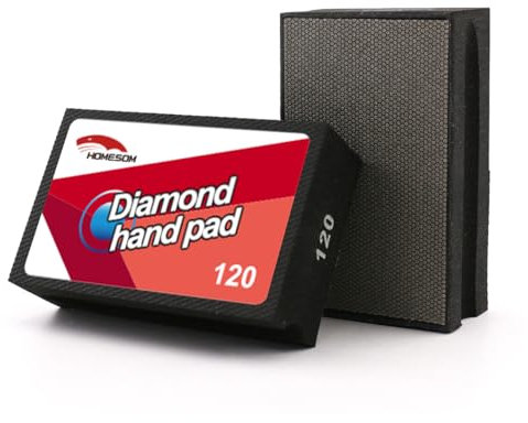 HOMESOM Tampone di lucidatura a mano diamantato elettrolitico utensili diamantati Pad per Grante MarbIe pietra vetro grana 120