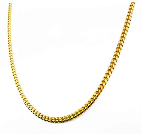 Original italienische Panzer 18kt vergoldet 7mm Länge 70cm, Halskette Herren-Kette Goldkette Damen Geschenk Schmuck ab Fabrik Tendenze-Italy