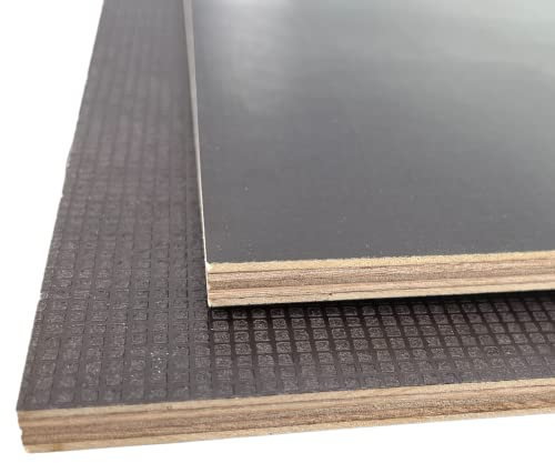 BaustoffhandelShop Siebdruckplatten 9mm Pappel/Eukalyptus Mix, Sieb/Film Phenolharz beschichtet, Braun bis schwarz, 125x40cm