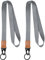 Vicloon Umhängeband Schlüsselband, 2 Stück Schlüsselband Lanyard, Neck Lanyard strip mit und echtem Leder, mit Metall Ring, für Schlüssel, ID Badge Card Holder, Brieftaschen und Ausweishalter(Grau)