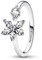 PANDORA Timeless Funkelndes Herbarium Cluster Offener Ring aus Sterling Silber mit Cubic Zirkonia Timeless Collection, Größe 56, 192611C01-56