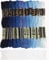 DERAYEE Blau 14 Farben je 8 Meter Stickgarn Set,Kreuzstichfäden für Sticken,Basteln, Kreuzstich,Häkeln