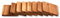 Kesper Lot de 8 Planches à raclette - 10 x 8 cm - en Bois d'acacia - Dessous de Verre - Planche à raclette