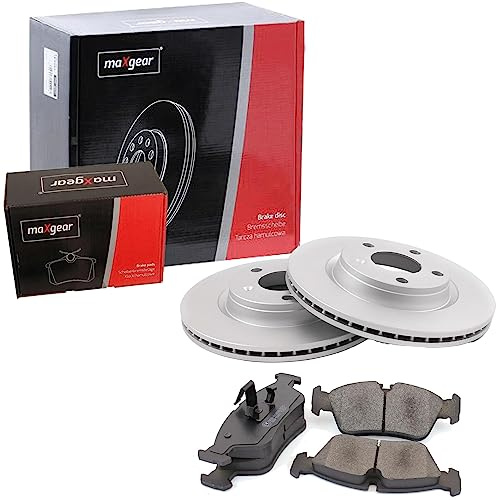 MAXGEAR Bremsen Set Bremsscheiben Scheibenbremsen Ø247 belüftet vorne + Bremsbeläge Bremsklötze für Aygo C1 107 108