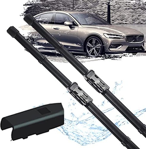 WITTSY Limpiaparabrisas Limpiaparabrisas Delanteros Planos para Coche, para Volvo S60 2019 2020 2021 2022, Pantalla De Limpieza, Parabrisas, Accesorios para Coche, Ventana, 2 Uds.