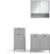 Vicco Badmöbel-Set Eliza, Badezimmerschrank-Set, Grau, 3 Teile