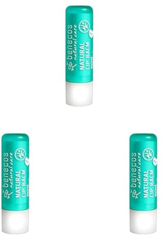benecos - natural beauty - Naturkosmetik - Lippenbalsam - Minze - vegan (Packung mit 3)