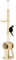 PawHut Árbol para Gatos de Suelo a Techo de 225-255 cm Torre para Gatos Altura Ajustable con Cueva Plataformas Hamaca Postes Rascadores Rampas y Bolas Colgantes Ø48x225-255 cm Beige