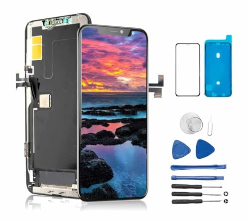 BOK Trader LCD Display für iPhone 11 Pro Max Bildschirm Ersatz 6.5'' Touchscreen iPhone 11 Pro Max Display Digitizer iPhone 11 Pro Max Rahmen Montage Reparaturwerkzeug mit Modell A2161, A2220, A2218