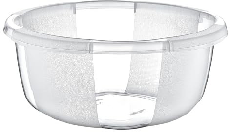 Best House | Clear Round Basin | Kitchen Washing Up Bowl | 12 Litres | Transparent | 2 Pcs | Multipurpose Bath Tub/Washing Tub for Kitchen, Bathroom, and Household Use (Pack of 2)