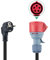 CEE 16A Starkstrom Stecker auf Schuko, Adapter SCHUKO auf CEE 5-Polig | 16A auf 16A | Adapter 230V Stecker, Elektroauto Ladegerät Zubehör