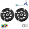 HJYDGJ Lot de 2 roues lumineuses pour trottinette - Pour tous les scooters - Noires - Avec roues de 100 mm - Lumineuses
