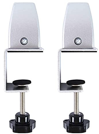 Nagoyuki 2 Stück Büro Schreibtisch Trennwand Klemme Sicht Schutz Clip Halter Halterung Bildschirm Schallwand für Tisch - Silber