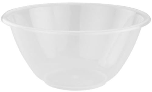 SOTL® 5X 20cm Plastic Mixing Bowls BPA Free Microwave Dishwasher Freezer Safe for Food Prep Serving Gym Baking Desserts 2L