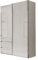 WIEMANN Schwebetürenschrank Kleiderschrank Schlafzimmerschrank 165cm breit, mit Schubladen, Glas Champagner, Höhe 217cm, Malibu